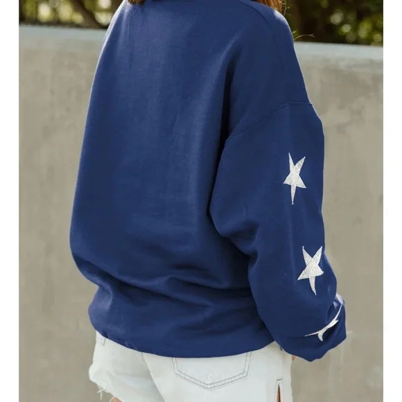 Blue Baseball Mom Sweatshirt NWT - Picture 2 of 3